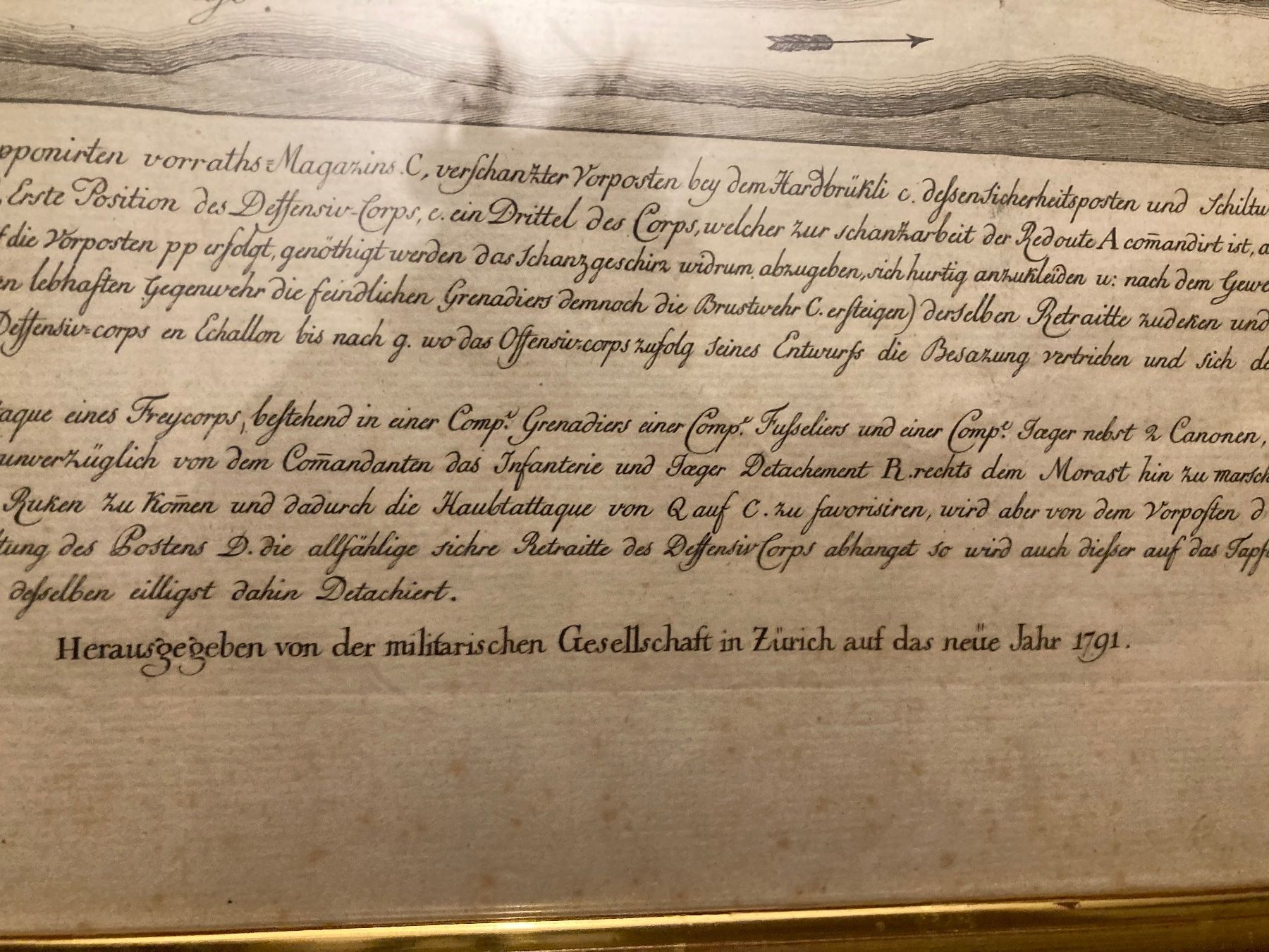 Incisioni: Plan einer Attacke, Zürich, 1779, gerahmt – Usato da Adliswil venduto da eku_8mgk 2