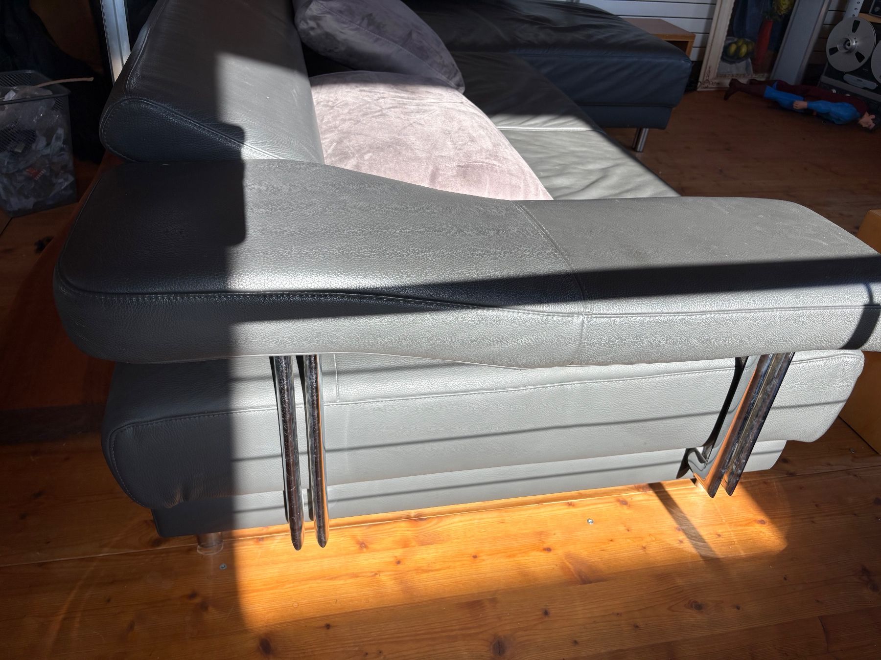 Sofas: Ecksofa Leder Schwarz Marke Musterring – D'occasion à nuglar par Stef321 1