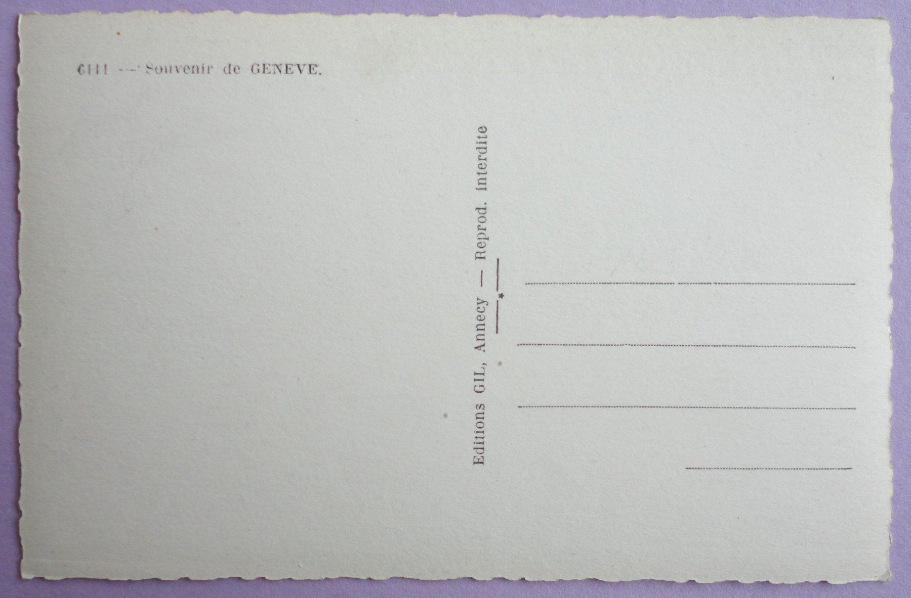 Ansichtskarten: Souvenir de Genève – Gebraucht aus Fétigny von Billy2miny 1