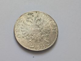 🇦🇹 Austria 2 Schillings 1935  Karl Lueger Silver 12g .640