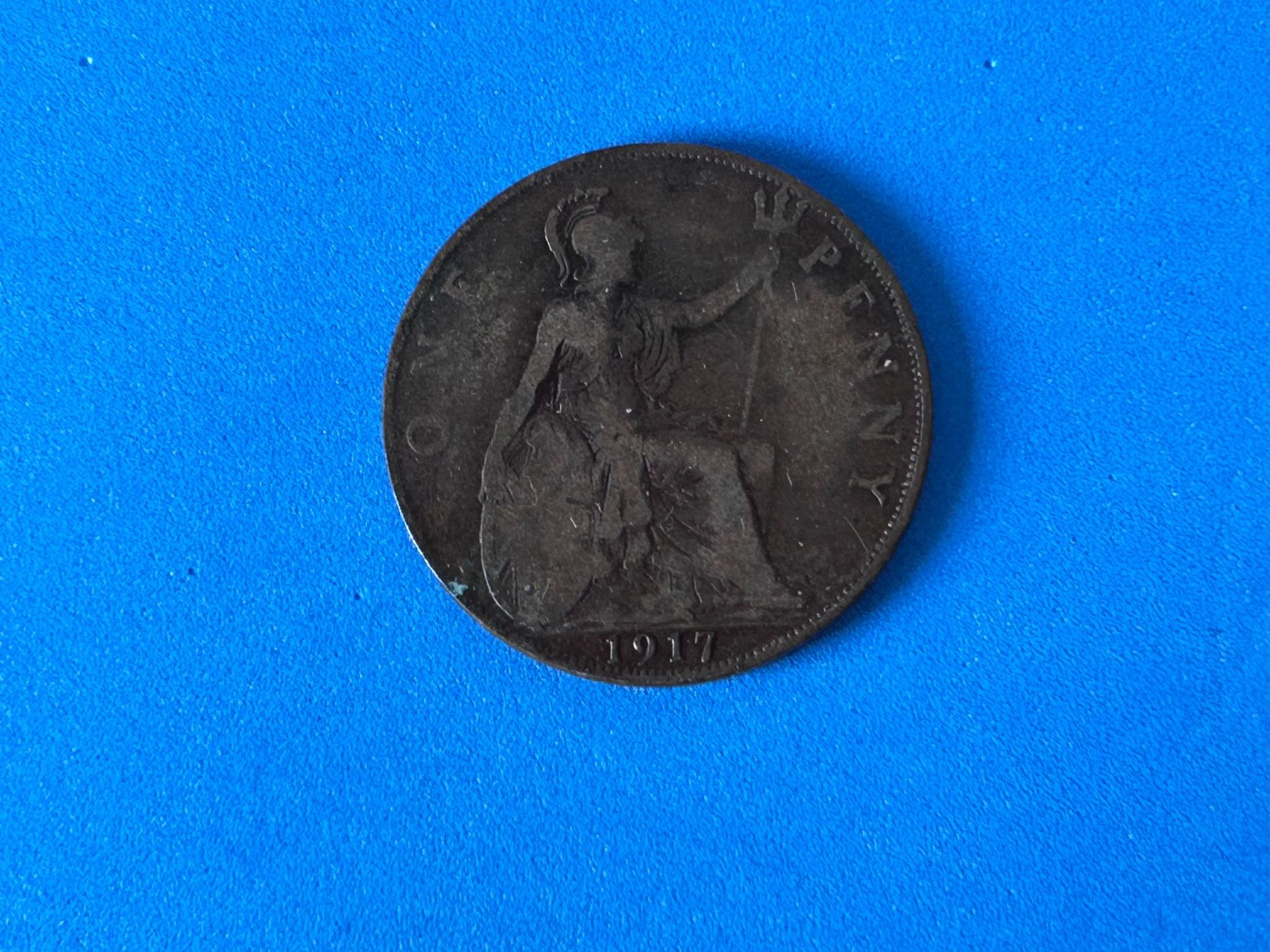 Tutti le monete: UK - One Penny 1917 – Usato da Corcelles NE venduto da AJKader 2