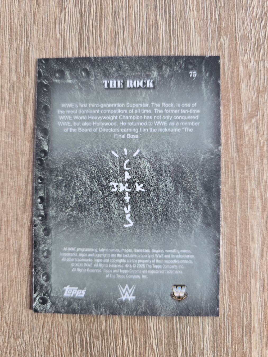 Topps Carte collezionabili: Topps Cactus Jack The Rock Dwane Johnson – Nuovo (secondo la descrizione) da St. Gallen venduto da SaintCity 1