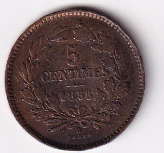 Tutti le monete: Luxembourg 5 centimes 1855 – Usato da Neuchâtel venduto da karlpierrino