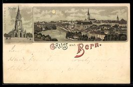 Litho Bern, Münster und Ortsansicht
