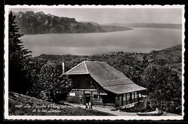 AK Vevey, Les Pleiades et le lac Léman