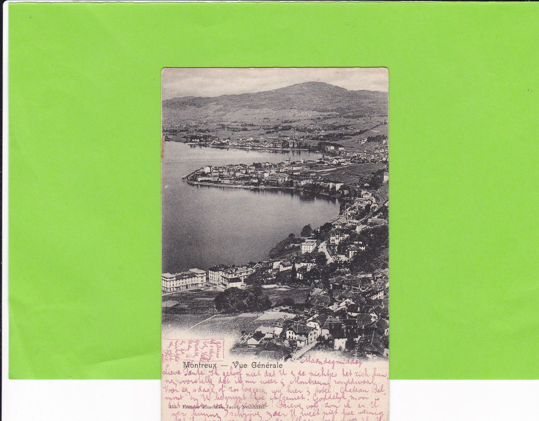 Cartoline postali: Montreux-Vue Générale – Usato da St. Peterzell venduto da neckertal