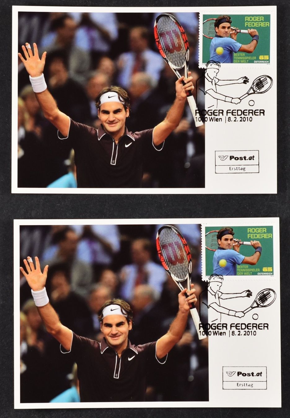 Tutti i francobolli: ÖSTERREICH, ROGER FEDERER en-gros: **/ GEST. / Maximumkarten – Nuovo (secondo la descrizione) da Wetzikon ZH venduto da Philimpex 2