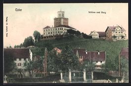 AK Uster, Schloss mit Burg, 1908