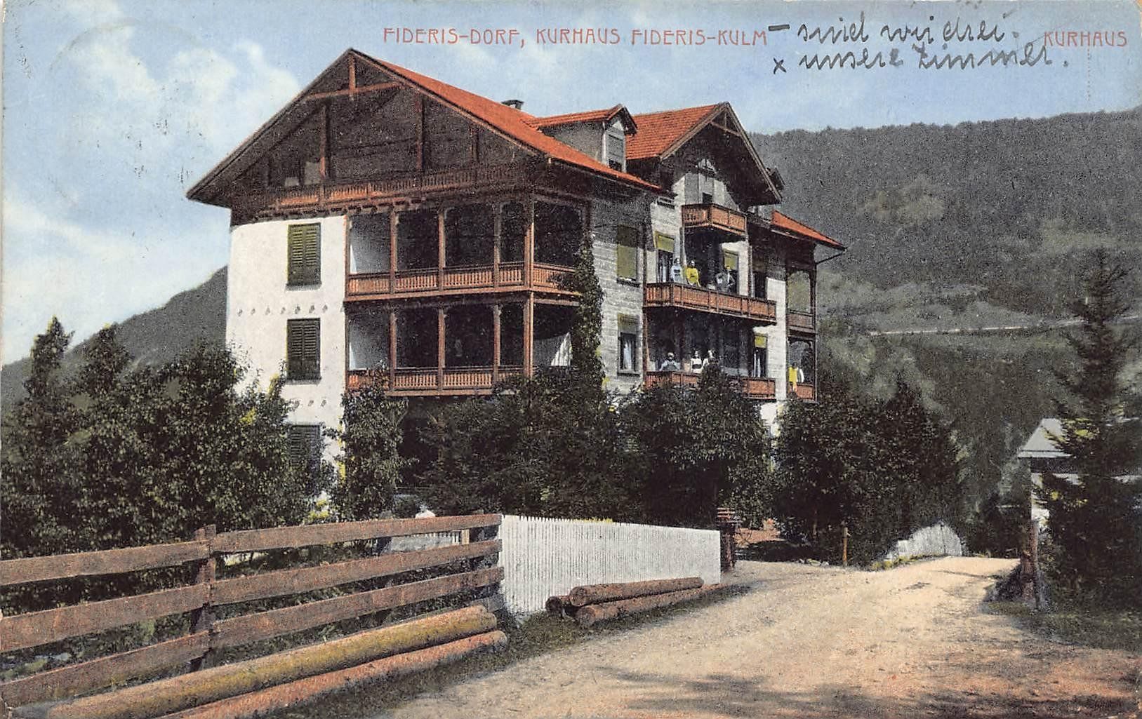 Ansichtskarten: Fideris- Dorf Kurhaus – Gebraucht aus Bichelsee von Gloeckner