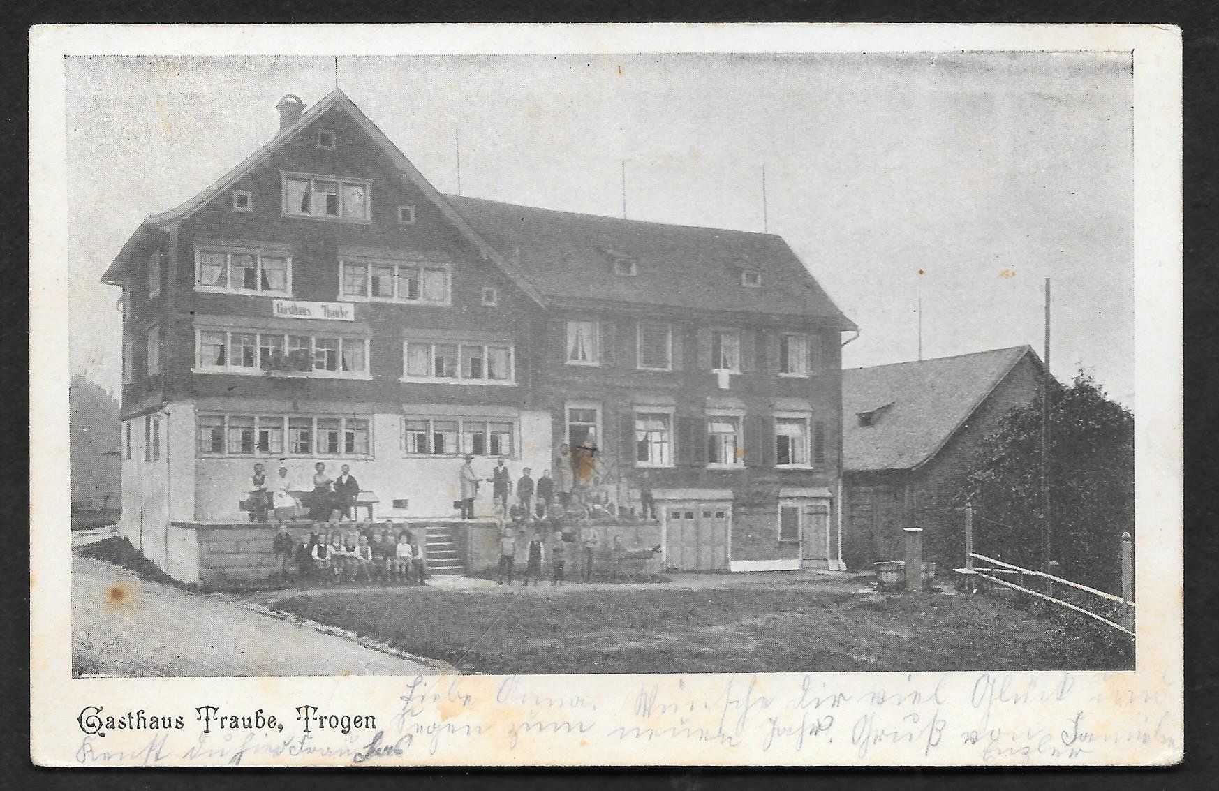 Ansichtskarten: Trogen Gasthaus Traube – Gebraucht aus Olten von clotaldi