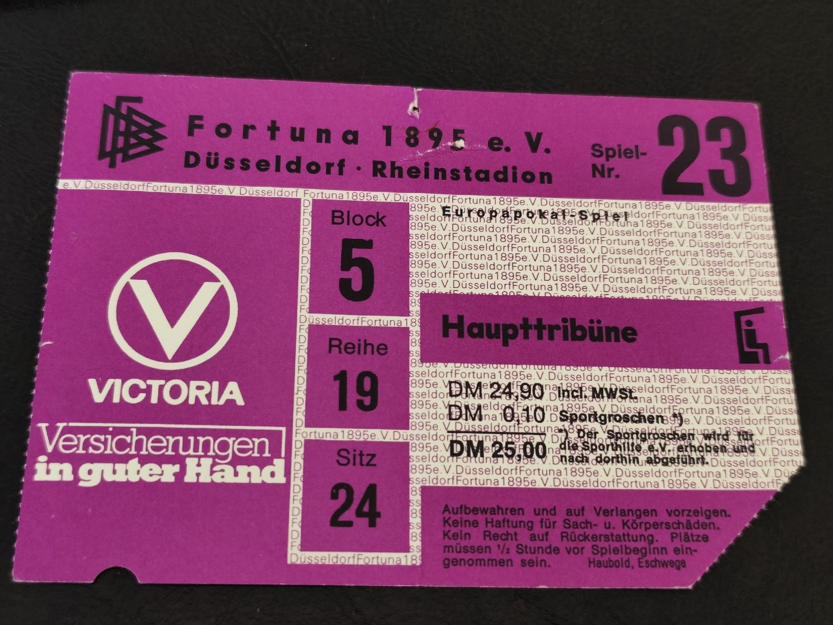 Biglietti: Fortuna Düsseldorf vs Servette FC programme + billet 1979 – Usato da Moléson-s-Gruyères venduto da Greg2707 1