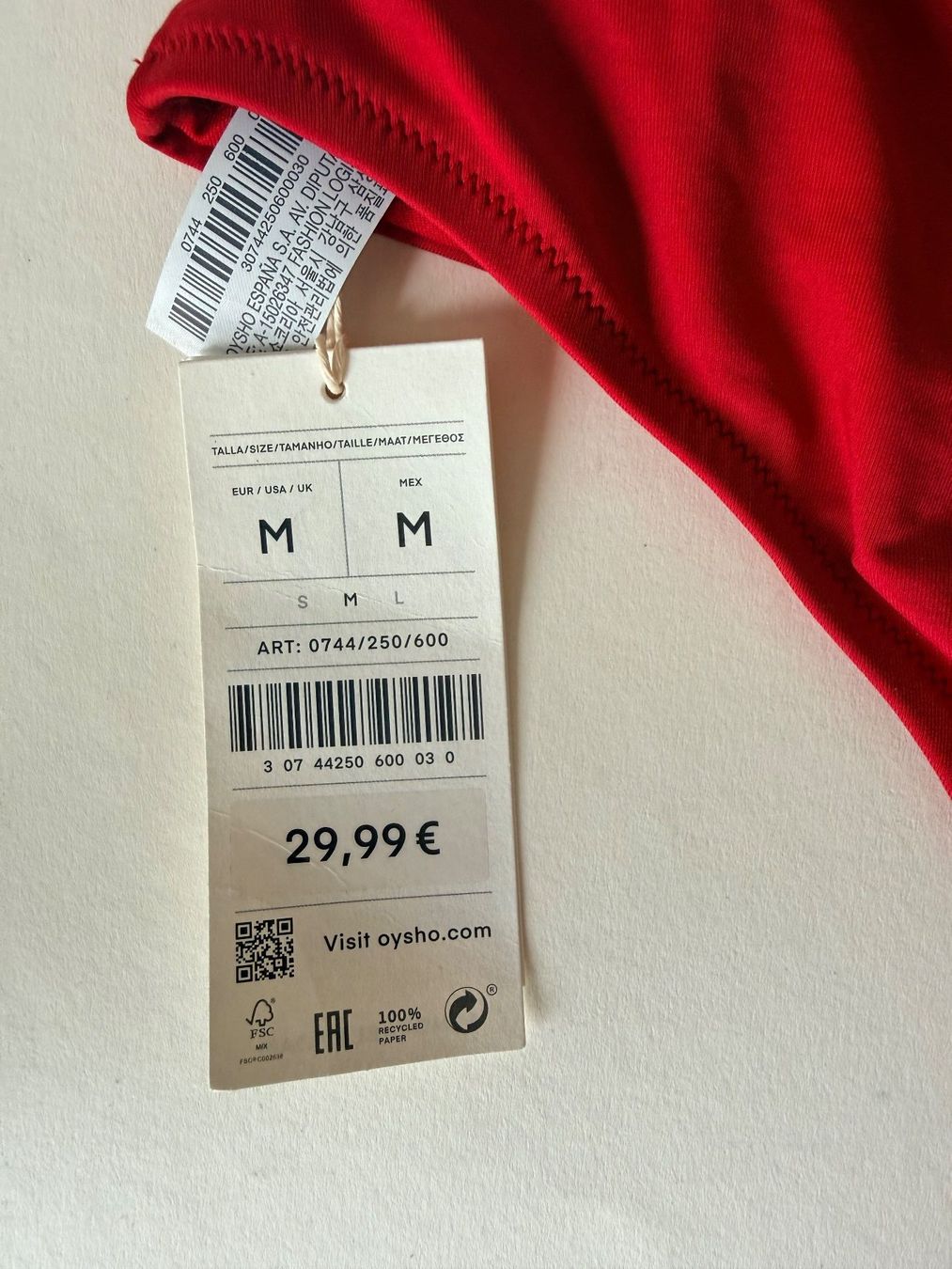Oysho Maillots de bain & Bikinis: OYSHO, Badekleid, Grösse M, Farbe Rot – Neuf avec emballage d'origine à Rudolfstetten par gst_g7xl 4