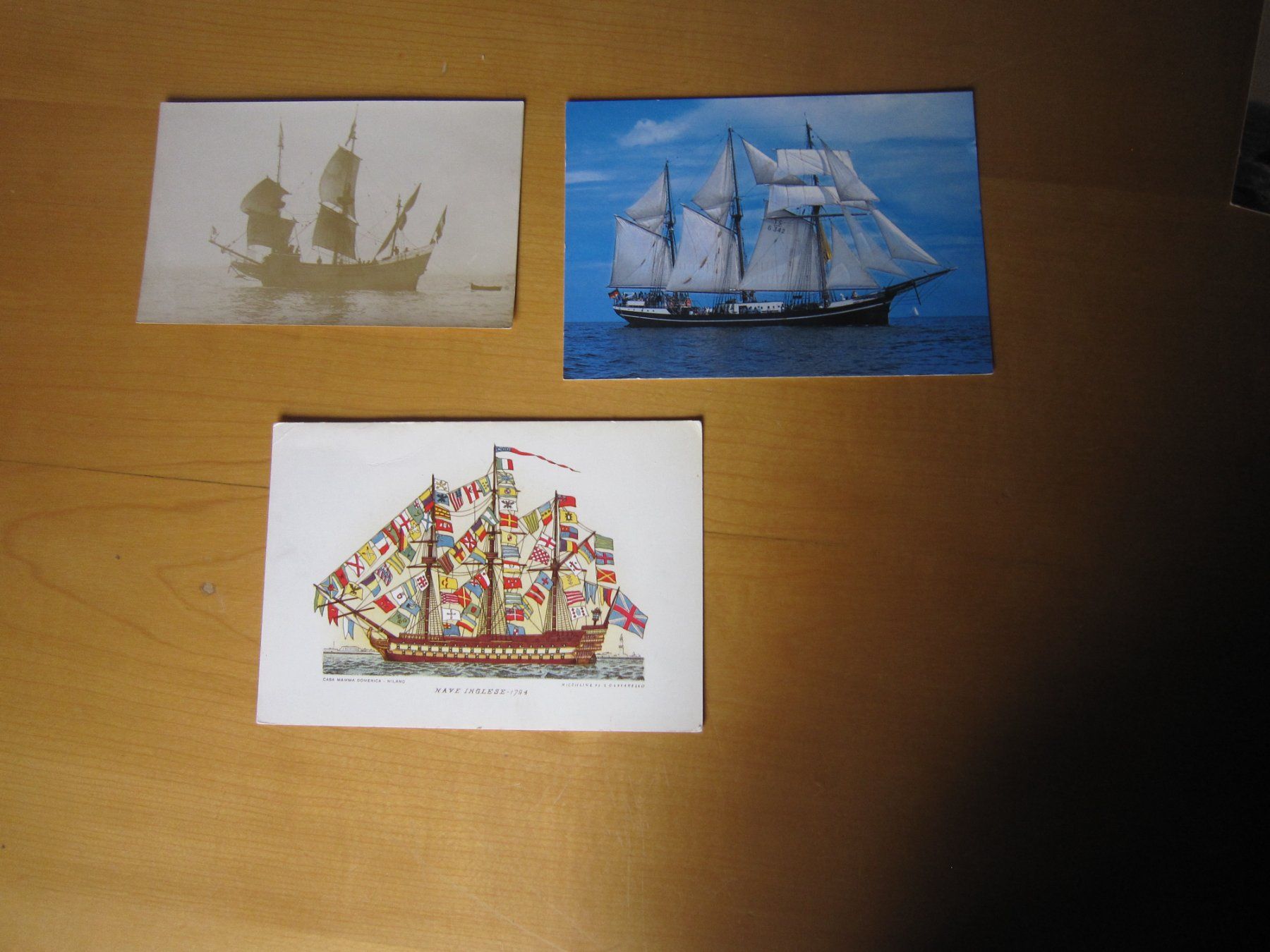 Cartoline postali: No 10 Schöne Postkarten Segelschiffe – Usato da Gordola venduto da Polentaefung