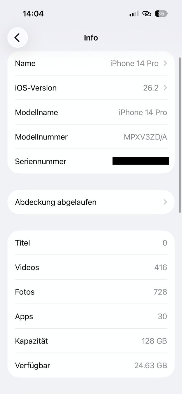 Apple Telefoni cellulari / Smartphones: Apple iPhone 14 Pro, 128GB, Space Black – Usato da Perlen venduto da FinalRiot 2