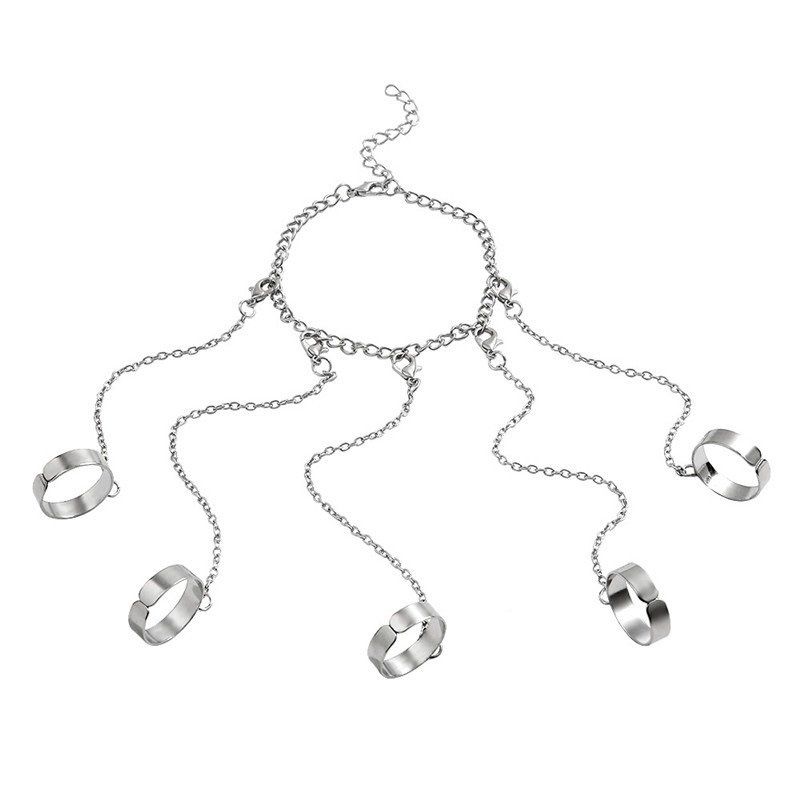Anelli: Handgelenkringe mit geometrischer Kette – Nuovo e nell'imballaggio originale da Gurmels venduto da Swisspod 3