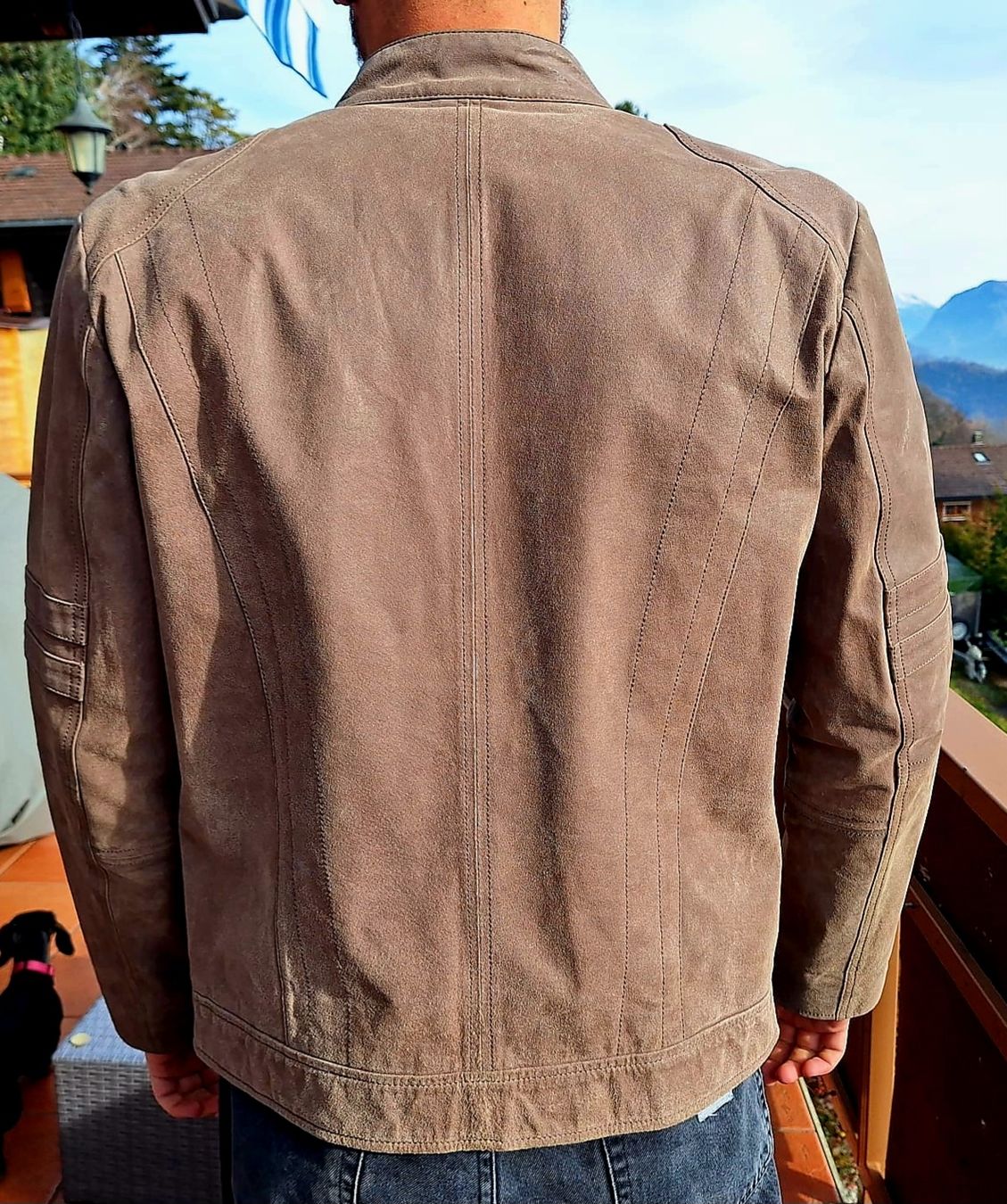 Giacche: Blouson en cuir beige – Usato da Aven venduto da menthe17 1