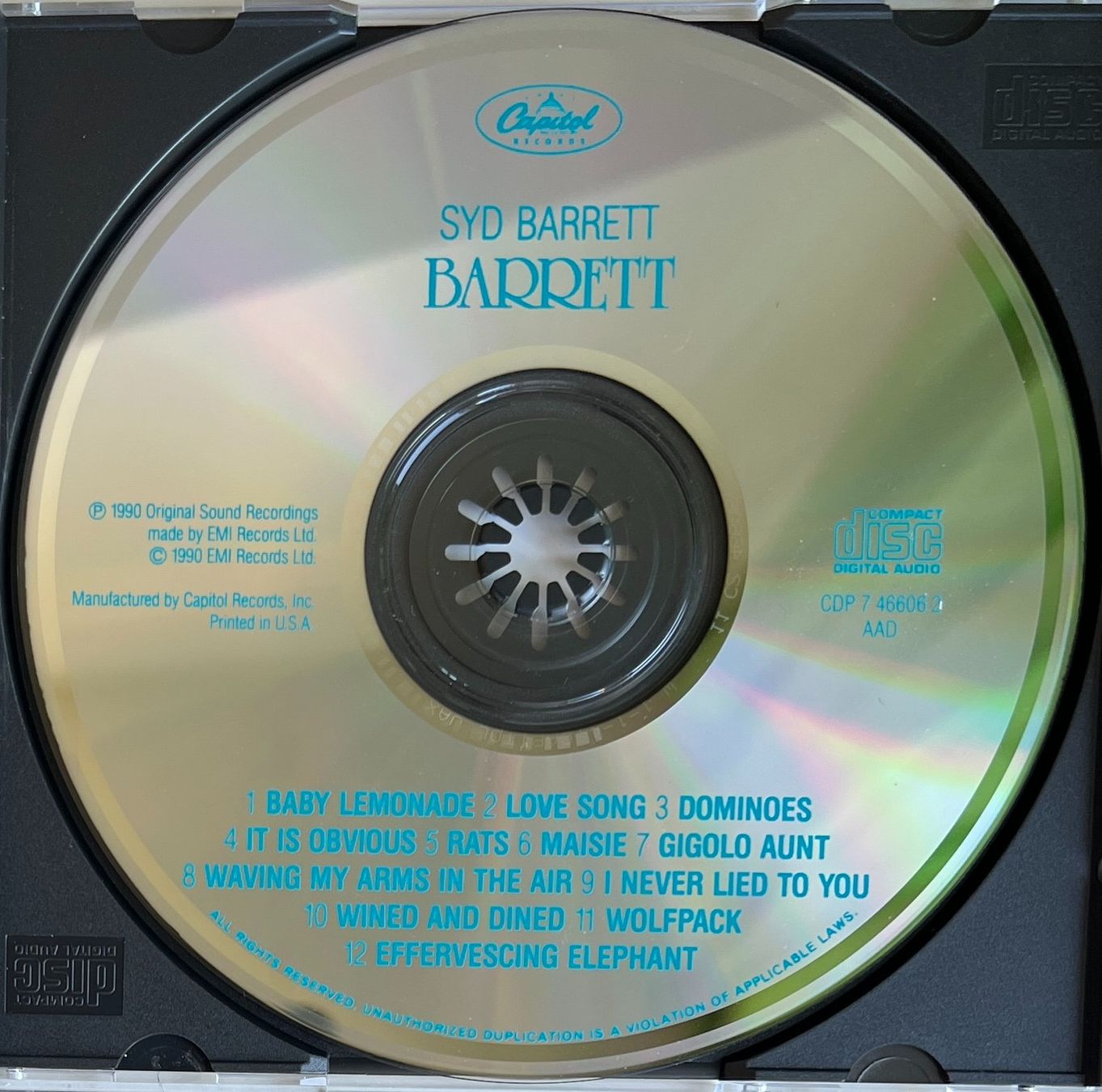 CD: SYD BARRETT / Barrett – Usato da Bischofszell venduto da kustavi 2
