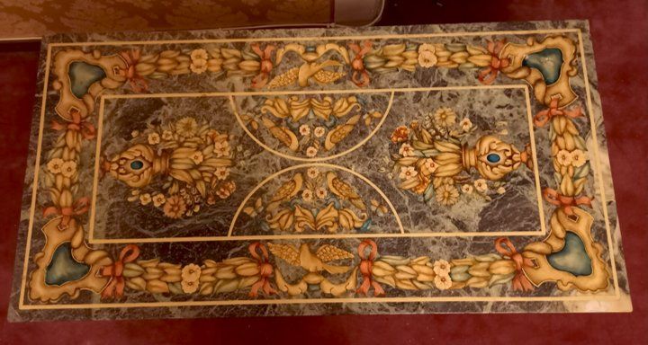 Tische: Table Florentine Scagliola (stuc de marbre) – Gebraucht aus Ponts-de-Martel von Henri-Louis 4