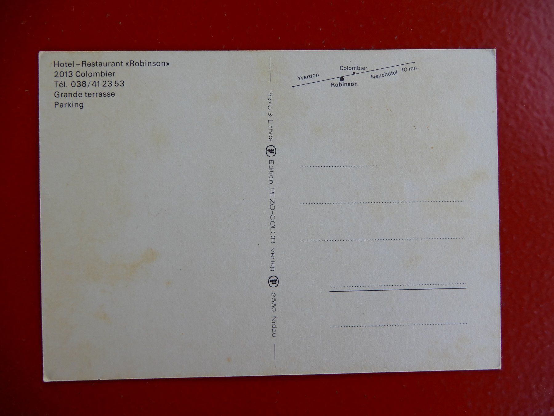 Ansichtskarten: Carte postale Colombier Hotel Restaurant "Robinson" – Gebraucht aus Senèdes von Framboise52 1