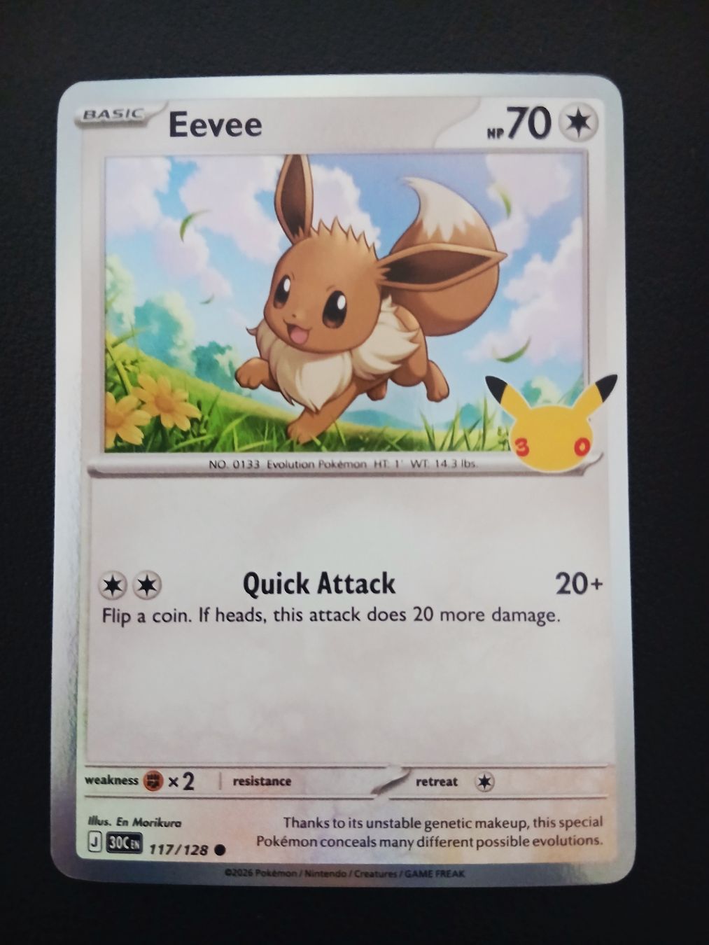 Pokémon Carte collezionabili: Eevee Attack Pokémon 30th Celebration Englisch – Nuovo (secondo la descrizione) da Regensdorf venduto da Baba_Basar 2