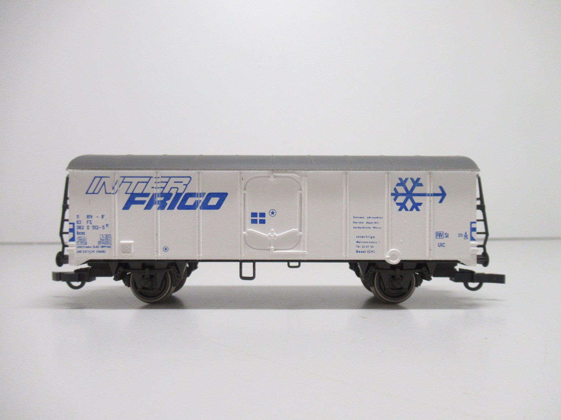 Rivarossi Modellini di ferrovie: Rivarossi 2092 "Interfrigo" Güterwagen der FS DC/GS H0 – Usato da Basel venduto da mhmarken 1