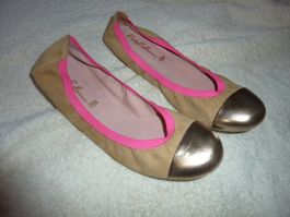ballerines pointure 41 en daim beige Pretty ballerinas d'été