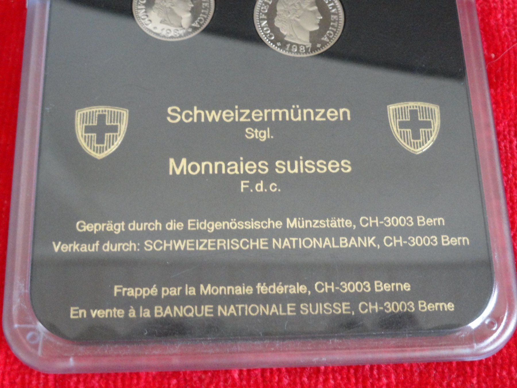 Toutes les monnaies: SCHWEIZER MÜNZSATZ IM STEMPELGLANZ 1987 – Neuf (Voir description) à Gerlafingen par Shiva_74 5