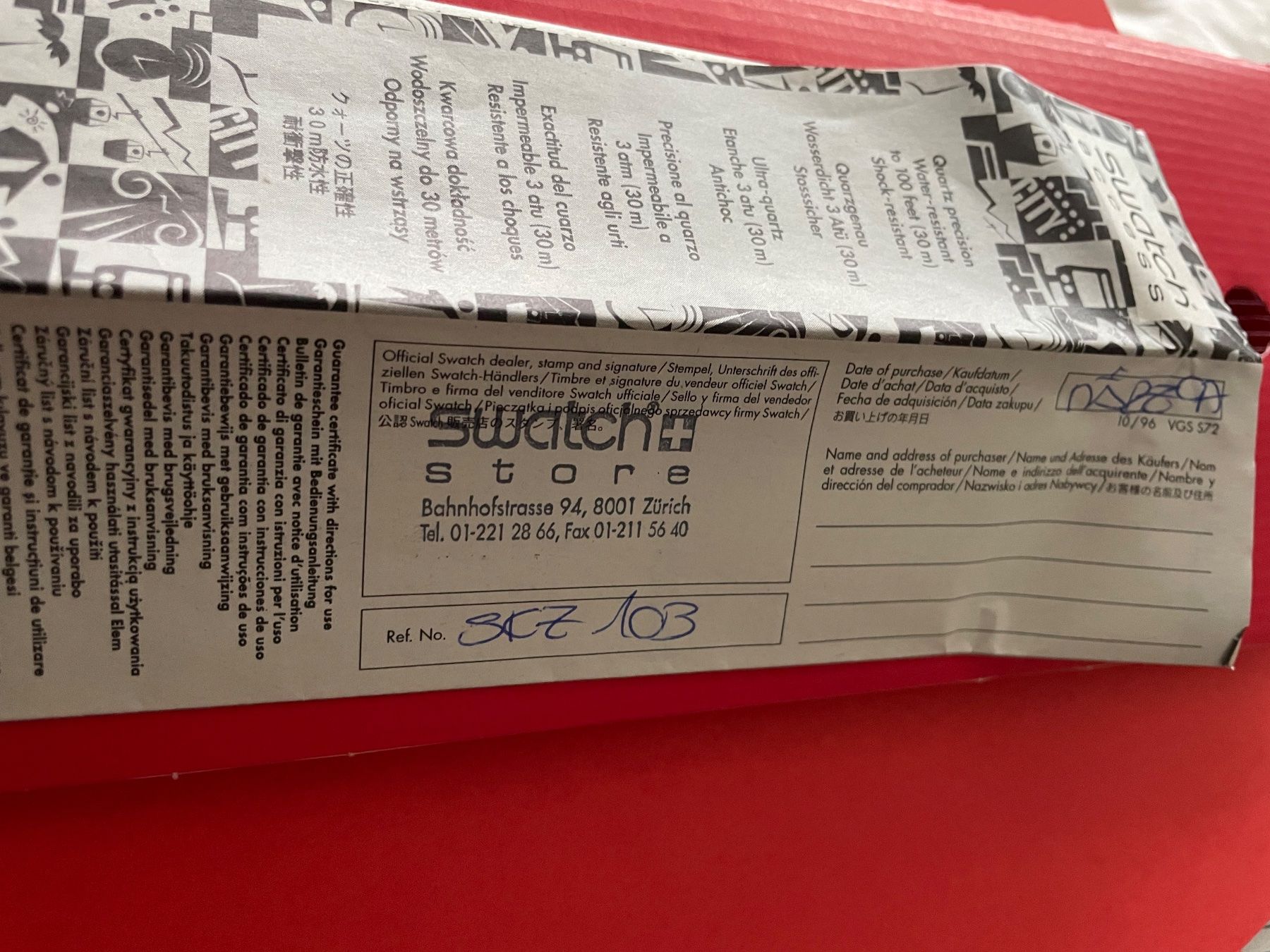 Swatch Orologi: Swatch the Club – Nuovo e nell'imballaggio originale da Unterägeri venduto da Muggenstutz03 2