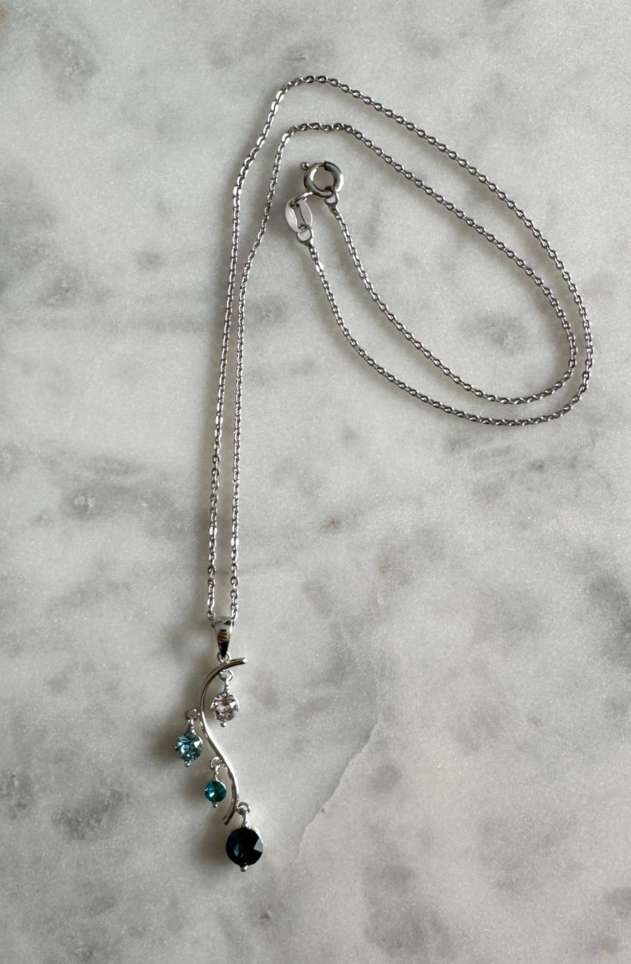 Ketten: Collier en argent 925 avec zircons – Neu (gemäss Beschreibung) aus Boussens von Mode_DS 1