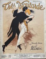 Musiknoten, Tanz,  Lithographie, 1909