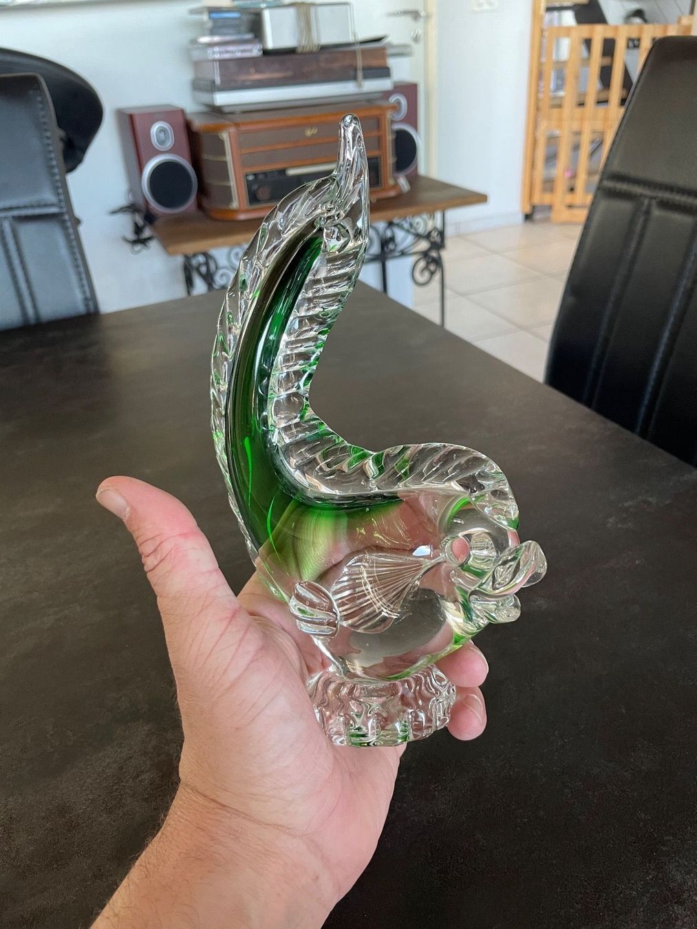 Murano Statuette: Poisson Vert Vintage en Verre de Murano – Usato da Vallamand venduto da Bricbracbroc82 6