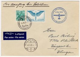 1939 Landi Meldeflug von ZÜRICH nach SOLOTHURN