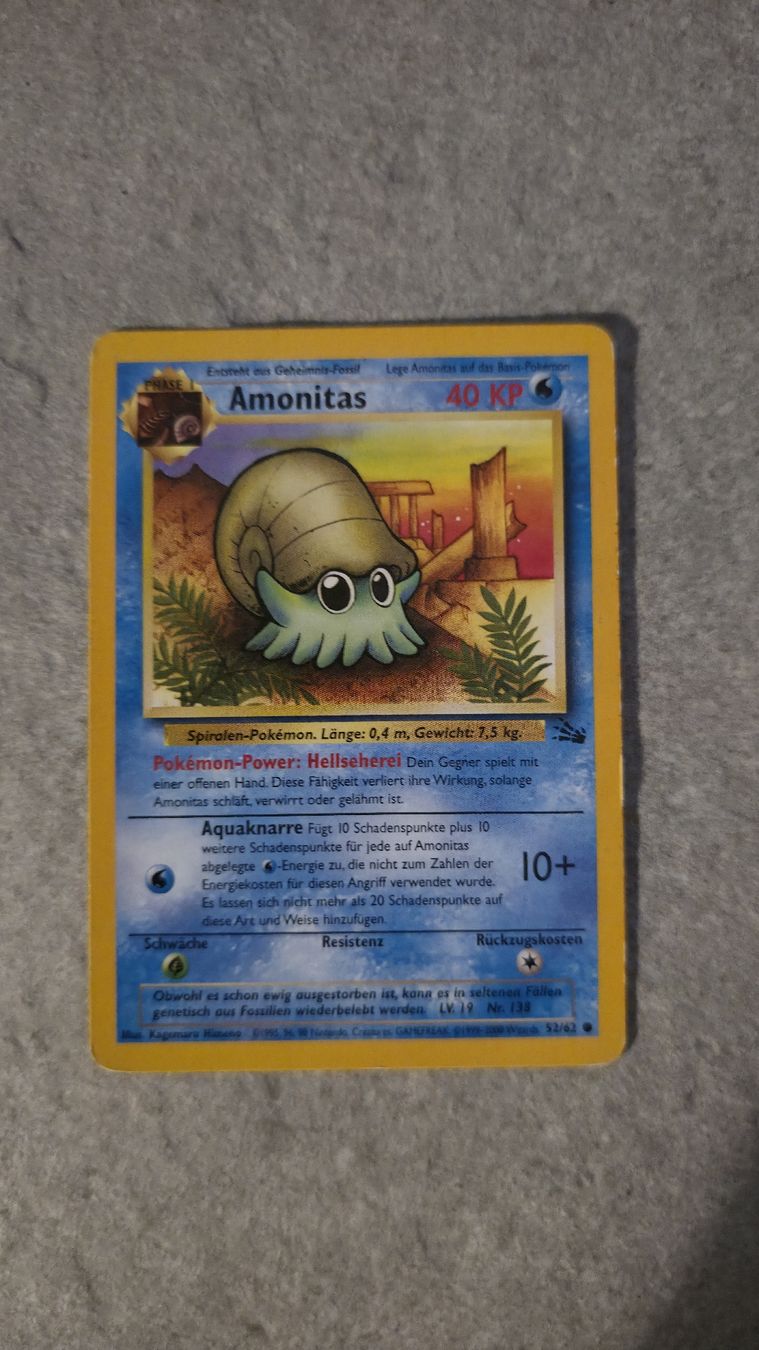 Pokémon Carte collezionabili: Amonitas 1. Edition Pokémon Karte – Usato da Rorschach venduto da Craint
