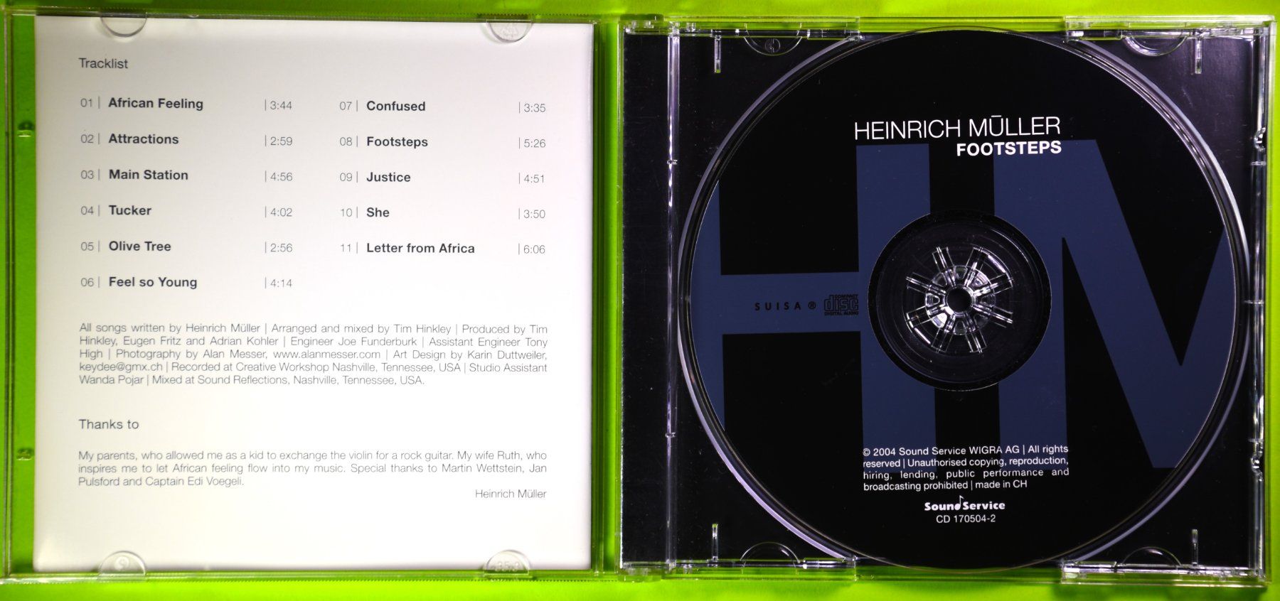 CD: HEINRICH MÜLLER  /  FOOTSTEPS – Nuovo (secondo la descrizione) da Luzern venduto da piro12 2