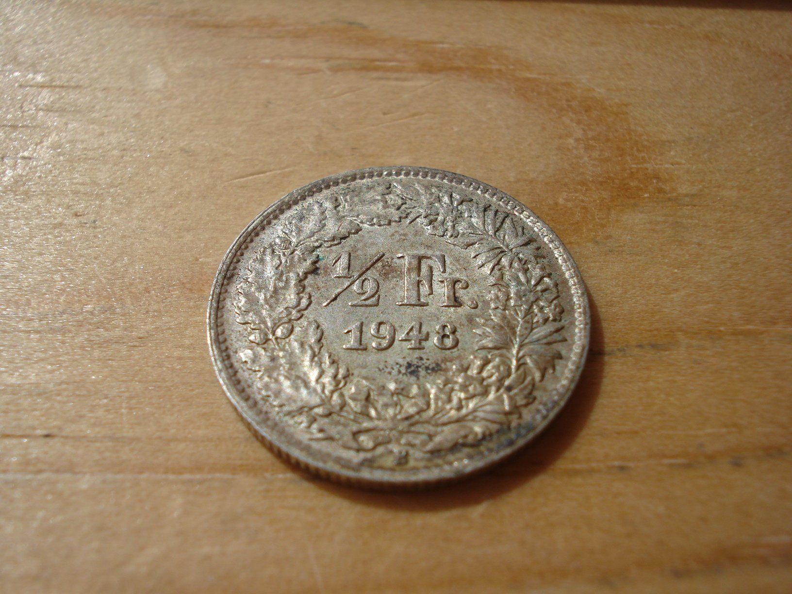 Alle Münzen: (D2) 1/2 Franken 1948 VZ – Gebraucht aus Erlach von Net-Coins