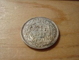 (D2) 1/2 Franken 1948 VZ