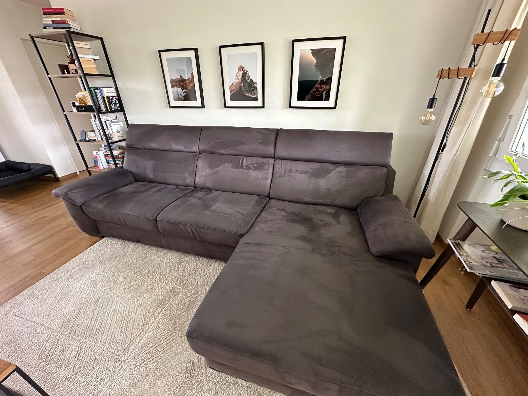 Divani: Grosses Diga-Ecksofa mit Longchair, Anthrazit, sehr gepflegt – Usato da Zumikon venduto da str_79x6 3