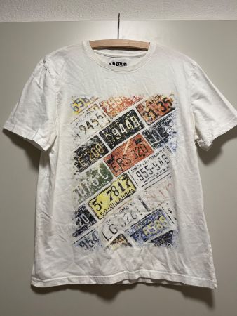 YOUR TURN T-Shirt, weisses Shirt mit Aufdruck, Gr. L