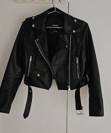 Kunstleder Jacke schwarz Gr. S