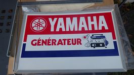 VINTAGE YAMAHA WERBESCHILD GENERATOR BLECH 2 SEITIG
