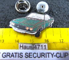 OPEL MANTA A AUTO PIN ENAMEL MIT SECURITY-CLIP VINTAGE OLDI