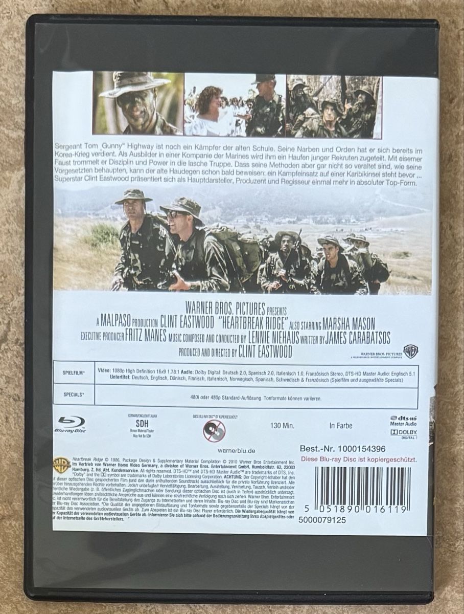 Tutti i DVDs: HEARTBREAK RIDGE  – Nuovo (secondo la descrizione) da Dietikon venduto da AndreaSch01 1