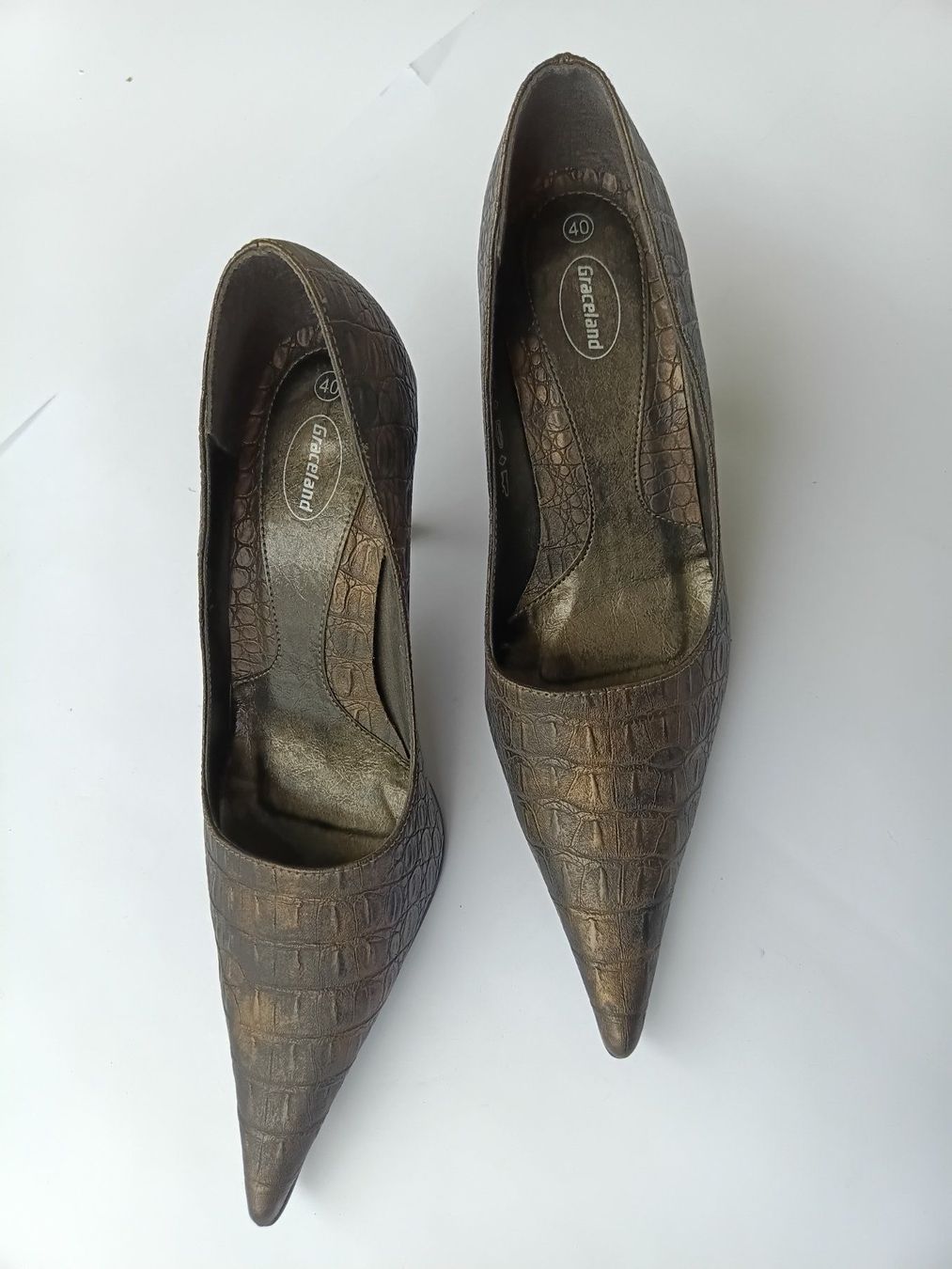 Graceland Damenschuhe: bronze Kroko-Look Pumps – Neu (gemäss Beschreibung) aus Wängi von Ladys_First
