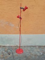 Vintage 90er Jahre Spot / Bodenlampe / Stehlampe - Rot