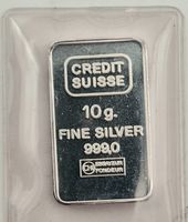 10 g Argent 999.0 Crédit Suisse silberbarren