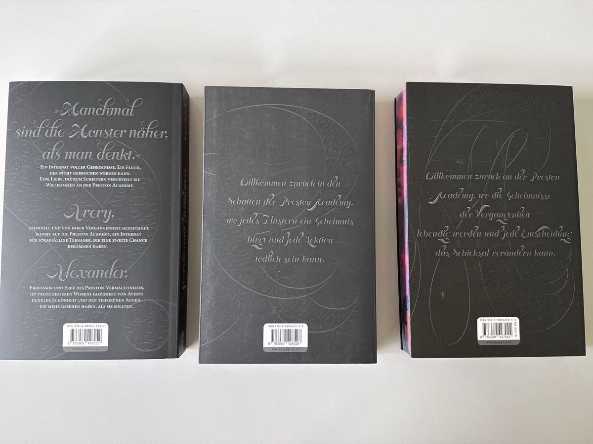 Libri: Preston Academy Dark Romance   Trilogie  1 - 3 – Usato da Zürich venduto da Smarties13 1