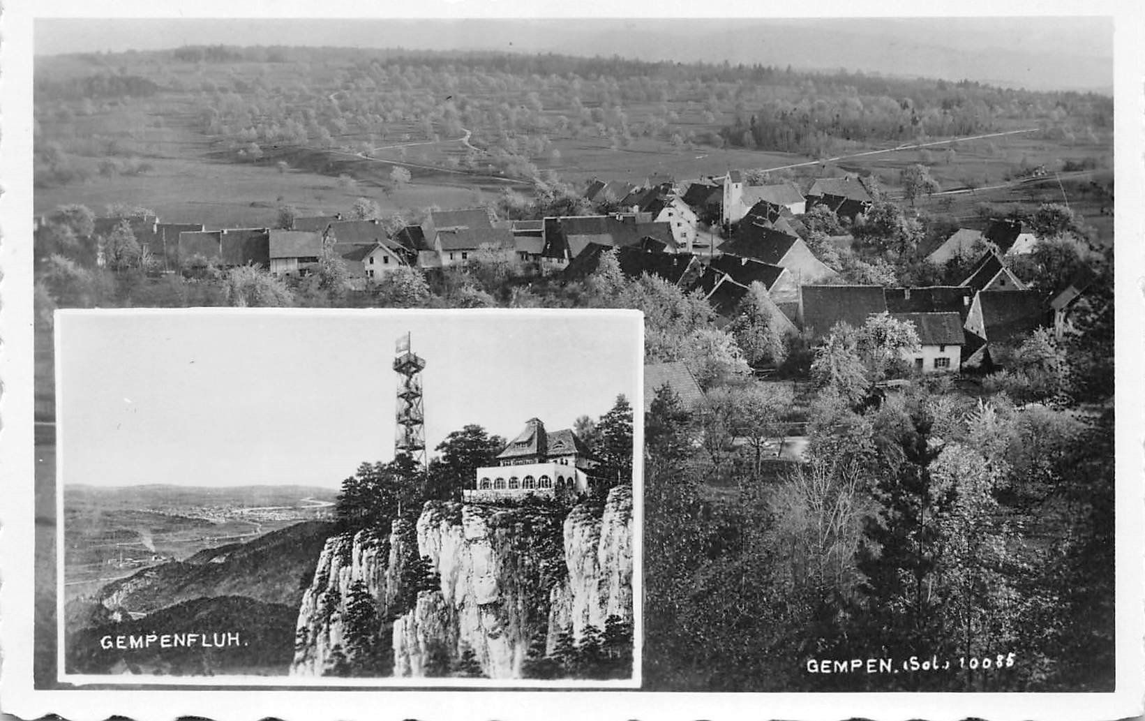 Cartoline postali: Gempen SO 2 Bildkarte Nr.10085  ,  ca.1940 – Usato da Solothurn venduto da Bepposol