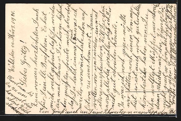Cartoline postali: Wald, Sanatorium, Totalansicht mit Kirch – Usato da Berlin venduto da bartko-reher 1