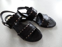 Nic Dean Ledersandalen schwarz/38