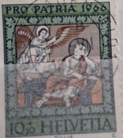 Briefmarke Pro Patria 1966 10+10 Helvetia gebraucht